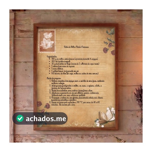 Quadro Receitas da Roça Decorativo Cozinha Rústica Farmhouse Antiga Vintage Fazenda