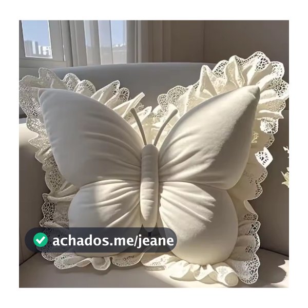 Almofada Borboleta Luxo Decorativa Macia para Sofá e Cama