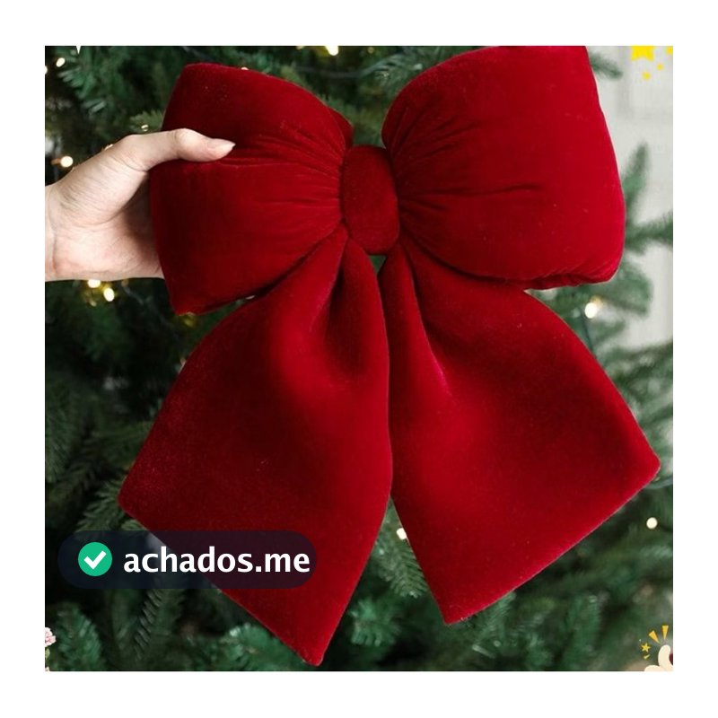 Laço Natalino Veludo Decoração de Árvore Natal - 16cm /20cm /30cm Laços de Natal Presente - Decorativo