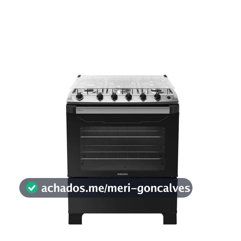 Fogão Itatiaia New Dream Piso 5 Bocas Preto Tripla Chama BIVOLT 3700000325