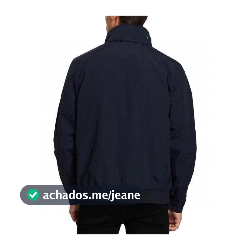 Jaqueta Masculina Casual Com Gola Alta , À Prova De Vento