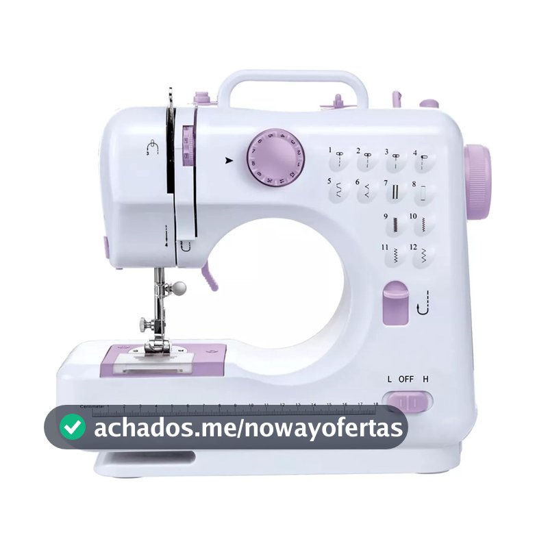 Máquina De Costura Epsilon Elétrica Multifuncional Portátil 12 Modos