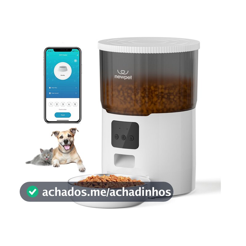 4l Alimentador De Ração Para Cães E Gatos Dispensador Newpet - Bivolt