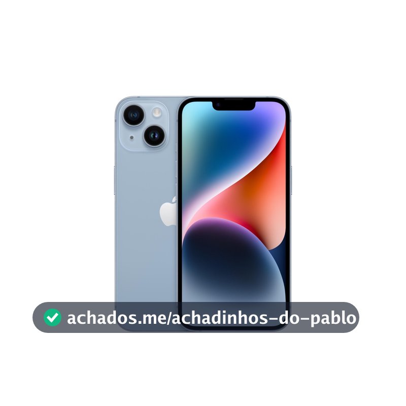 Usado: iPhone 14 128GB Azul Bom - bateria 70% - Trocafy - Apple