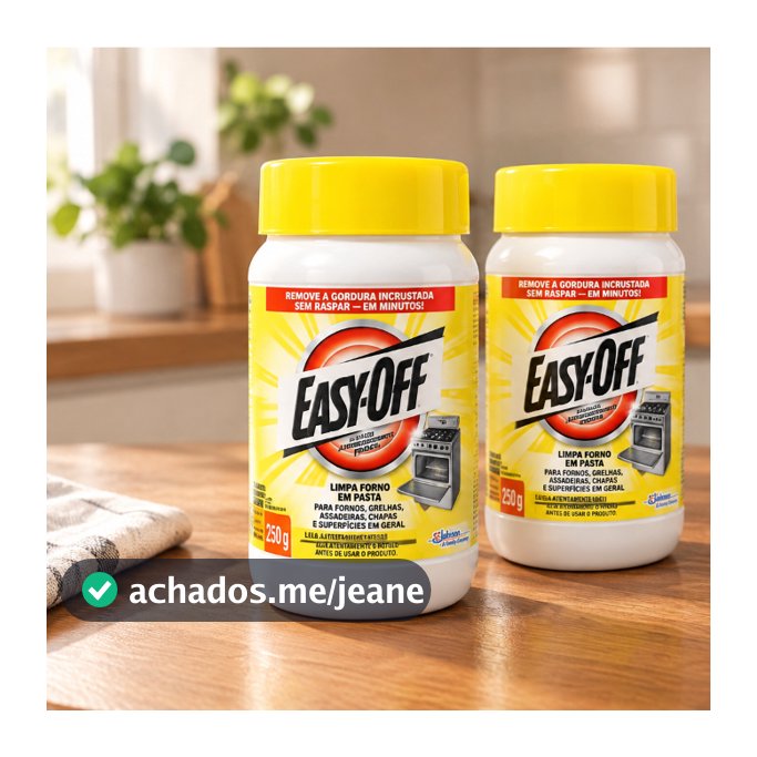 BOX c/ 2 Limpa Forno Em Pasta Easy-off 250ml - Fácil de Usar, Remove Gordura e Alimentos, Ideal para Superfícies Várias