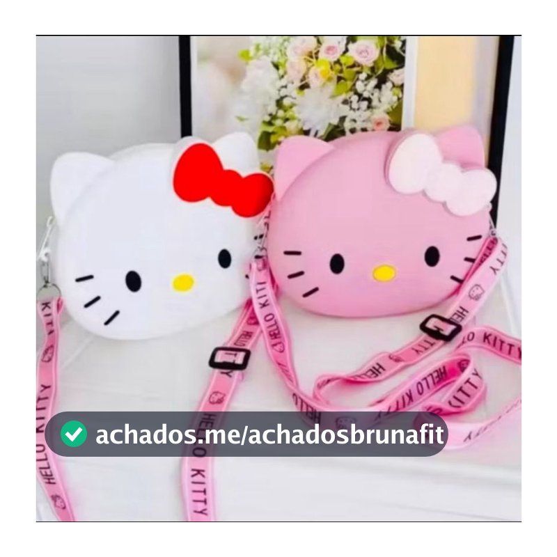 Bolsinha Infantil Silicone Hello Kitty ou Stitch | Alça Regulável | Bolsa Transversal Menina