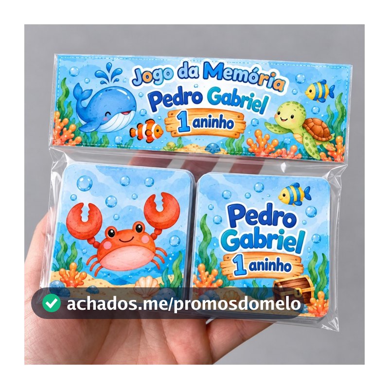 Jogo da Memória Personalizado | Lembrancinha de Aniversário Infantil | Qualquer Tema