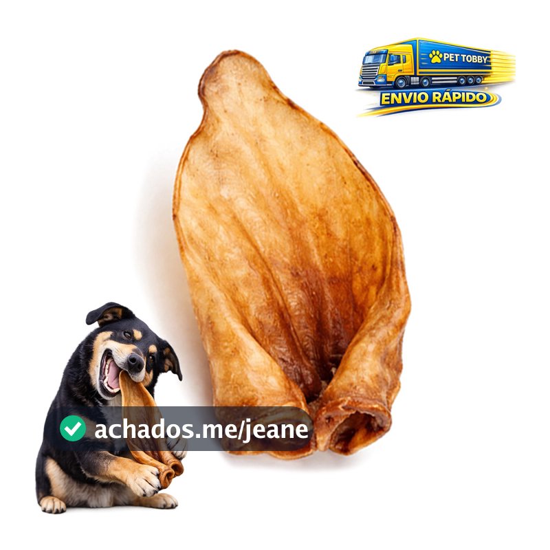 Orelha Bovina 100% Natural Comestivel Para Cachorros Petisco