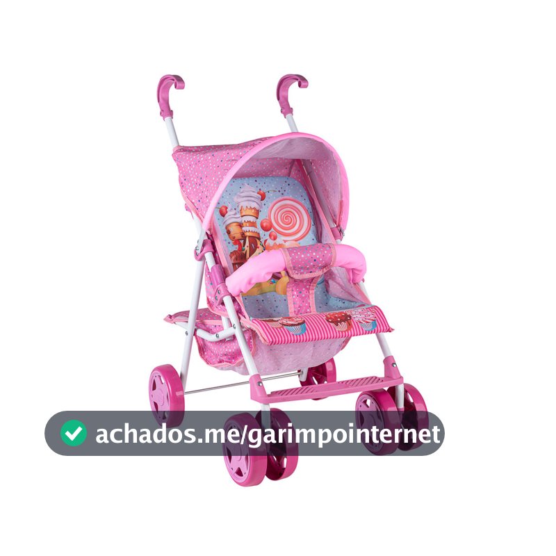 Carrinho de boneca cupcake luxo - Baby Hercules