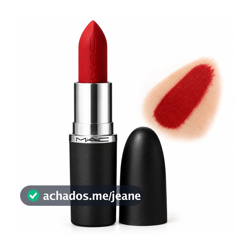 Batom MAC Matte Longa Duração 12h Alta Pigmentação Hidratante Ruby Woo Velvet Teddy Lady Danger Chili