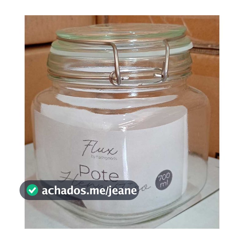 POTE VIDRO 700 ML PREMIUM HERMÉTICO TRAVA DE METAL INOX KIT AVULSO VEDADA ORGANIZADORES ALIMENTOS