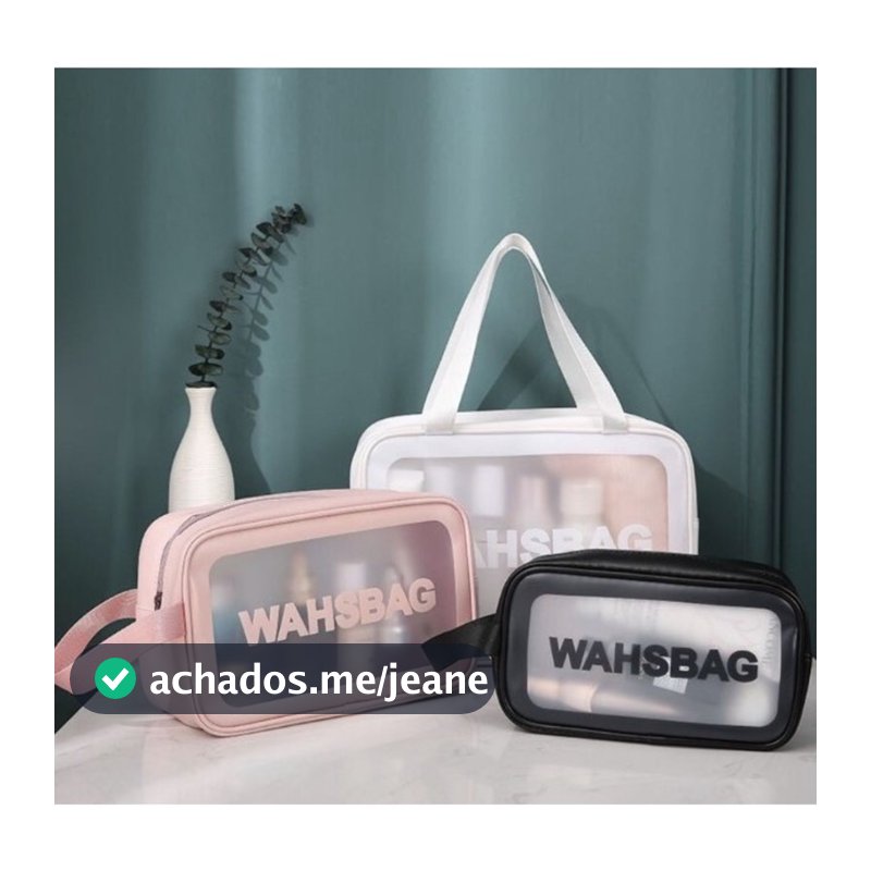 Kit 3 Bolsas Necessaires Washbag Transparente À Prova d’água-youyi
