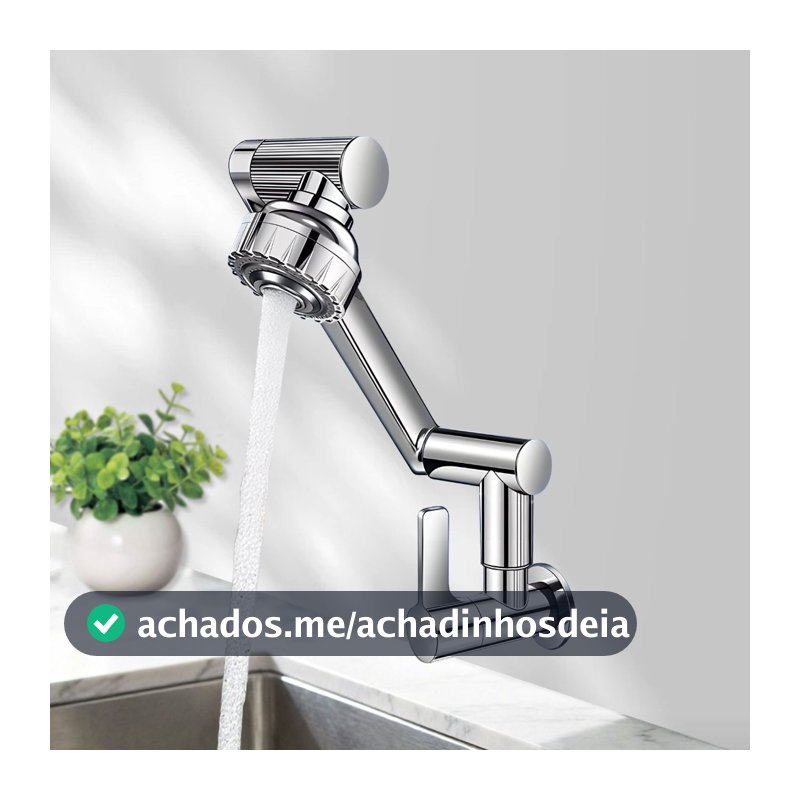 Torneira com Braço Mecânico 360° para Cozinha e Banheiro | Estilo Tecnológico Moderno