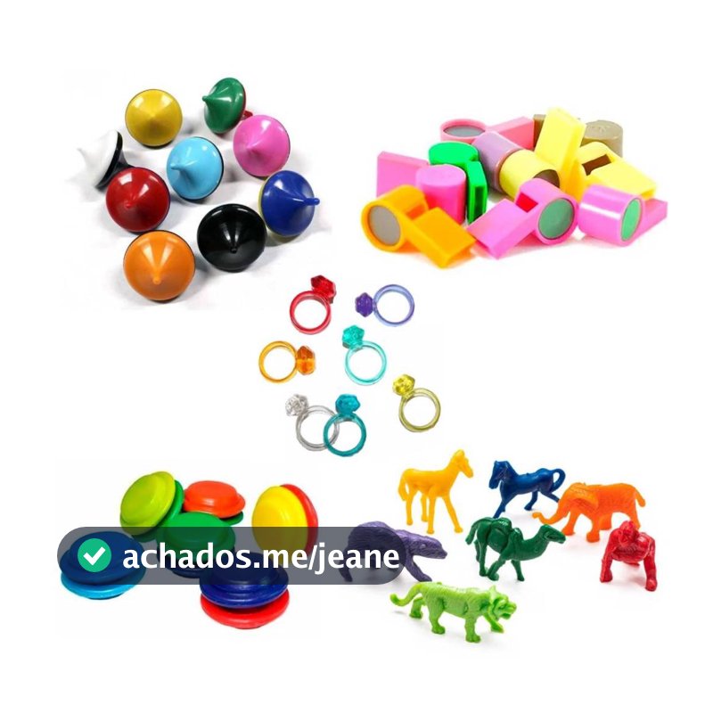100 Mini Brinquedos Kit Lembrancinha Sacolinha Surpresa Atacado Divertido Barato Festa Aniversário