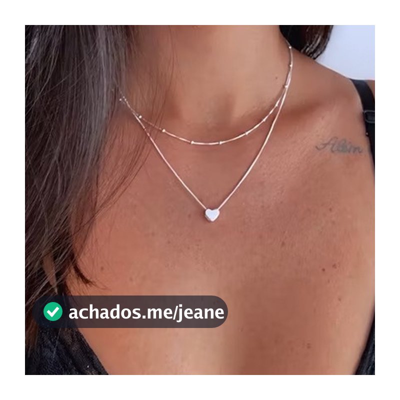 Colar De Coração Em Camadas Minimalista Banhado A Prata Para Mulheres Delicado Presente Elegante Diário