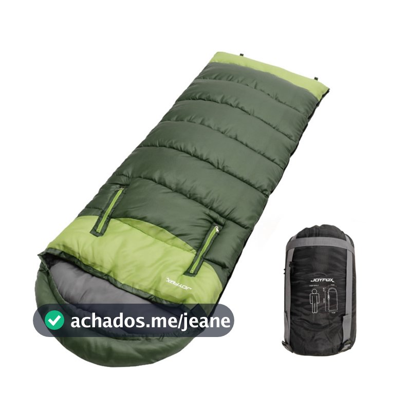Saco de Dormir Solteiro Joyfox Térmico 5°-15°C Camping Acoplável Lavável Máquina