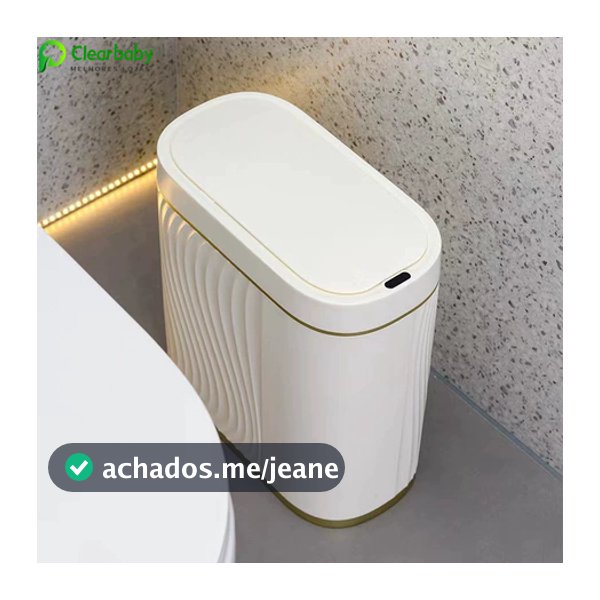 Lixeira Inteligente De Banheiro Estreito Cestos De Cozinha Com  Sensor Automático Cesto，Saco De Lixo