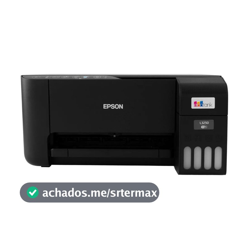 Impressora Multifuncional Epson EcoTank L3250 Tanque de Tinta Colorida Wi-Fi Bivolt Preta
