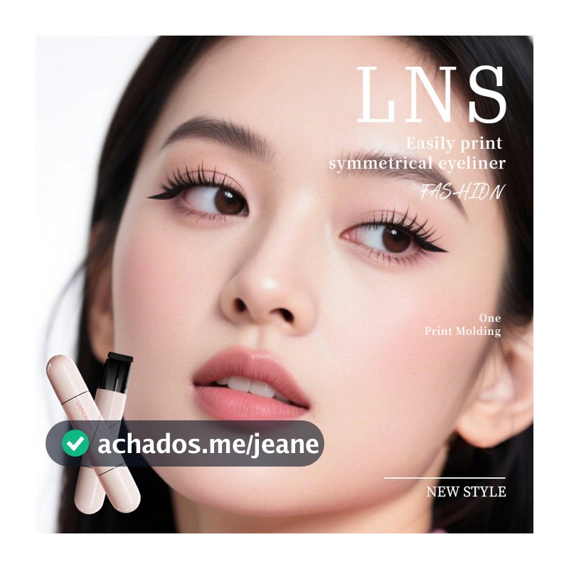 1-Stamp Wing Eyeliner Caneta - À Prova D'Água, Secagem Rápida, Ponta Dupla para Criar o Delineado Gatinho Perfeito