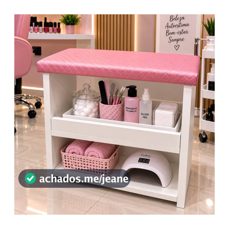SPA Suporte 100% MDF Apoio de Pernas Fixo Pedicure Podologia Manicure em MDF S18