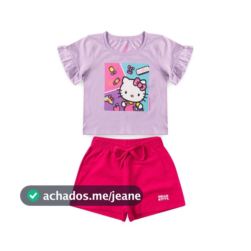 Conjunto Feminino Infantil Funday!! - Hello Kitty