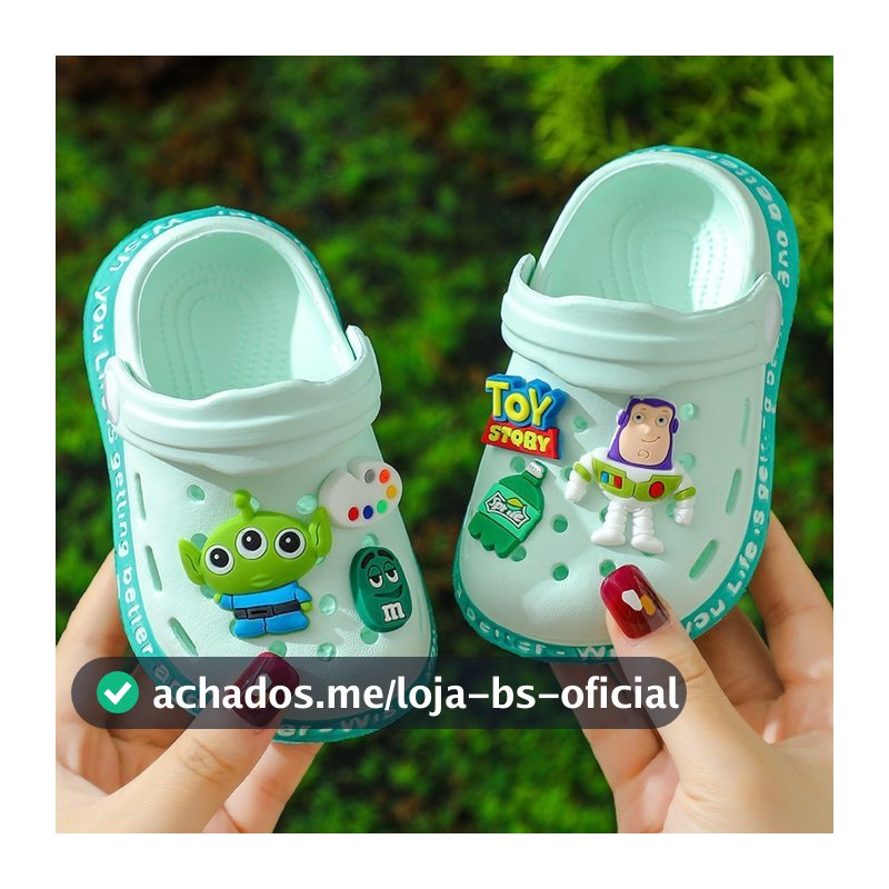 Sapatos de Buraco para Crianças Sapatos de Verão Buzz Lightyear Cartoon Slippers Home Menina Menino Menino Sandál