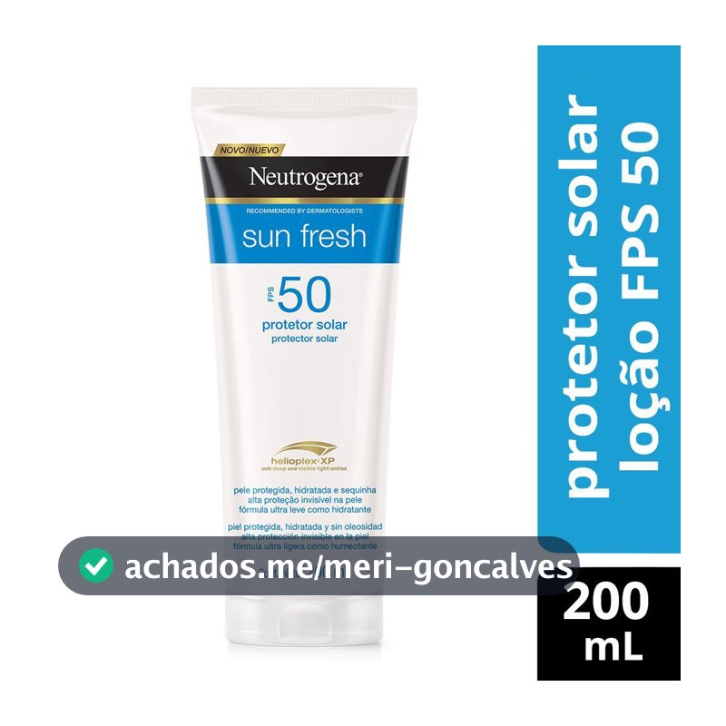Protetor Solar Neutrogena Sun Fresh FPS 50 - 200ml