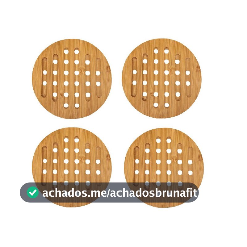 Kit 4 Descanso de Panela Redondo Ecokitchen Mimo – Bambu  BM19138  2543