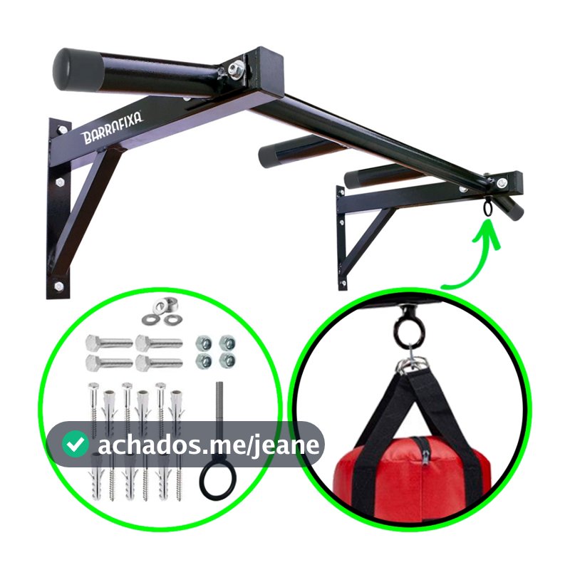 Barra Fixa Parede Musculação Pull-up Pegada Neutra E Aberta