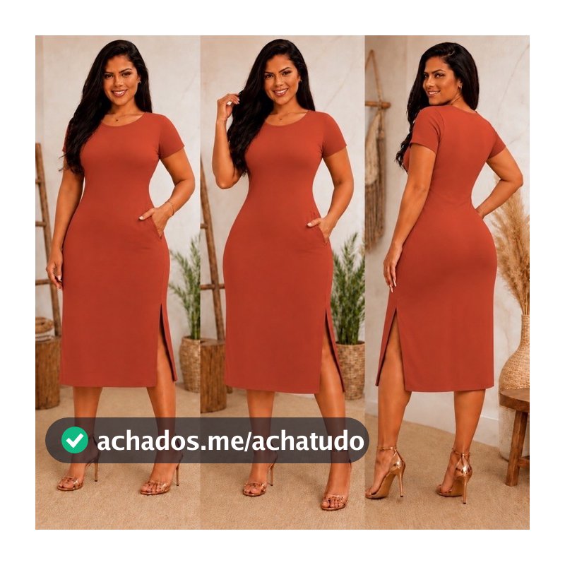 vestido envio rápido mais vendidos midi casual moda feminina festa de bolso e fenda lateral e vestido plus size canelado