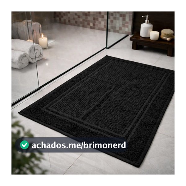 Tapete Macio Toalha de Piso Hotel Pousada Algodão Banheiro 50x80 Absorvente