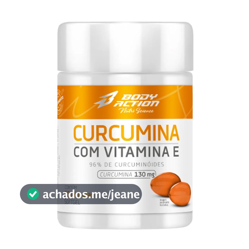 Curcumina Com Vitamina E 30 Cápsulas - Body Action