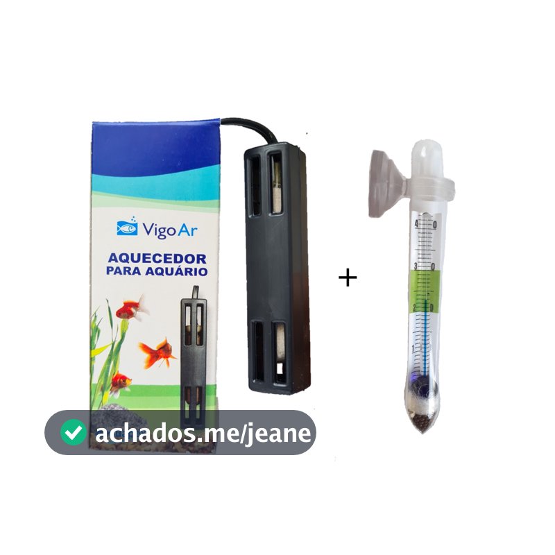 Aquecedor Para Peixe Betta 2,5W Vigoar + Termometro De Vidro aquario