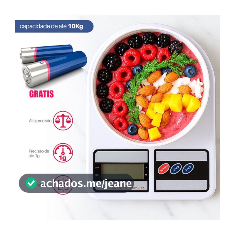 Balança Digital Cozinha 10Kg Balança de Precisão Digital de Alimentos Cozinha