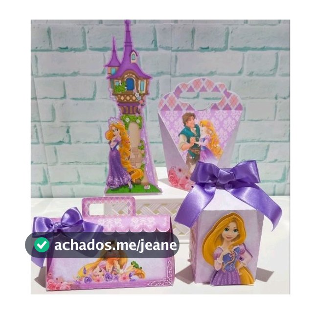 Kit Lembrancinhas Rapunzel, Enrolados, personalizados 3D, festa infantil, decoração, PEGUE E MONTE