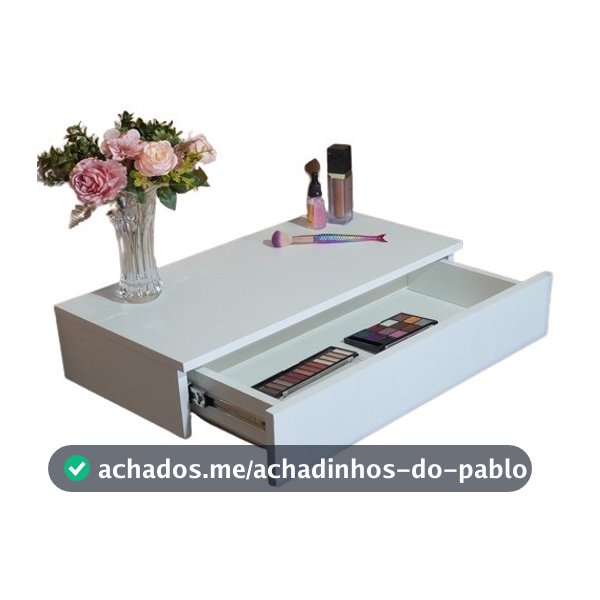 Gaveta Suspensa Penteadeira 60cm Em Mdf E Trilho Telescópico