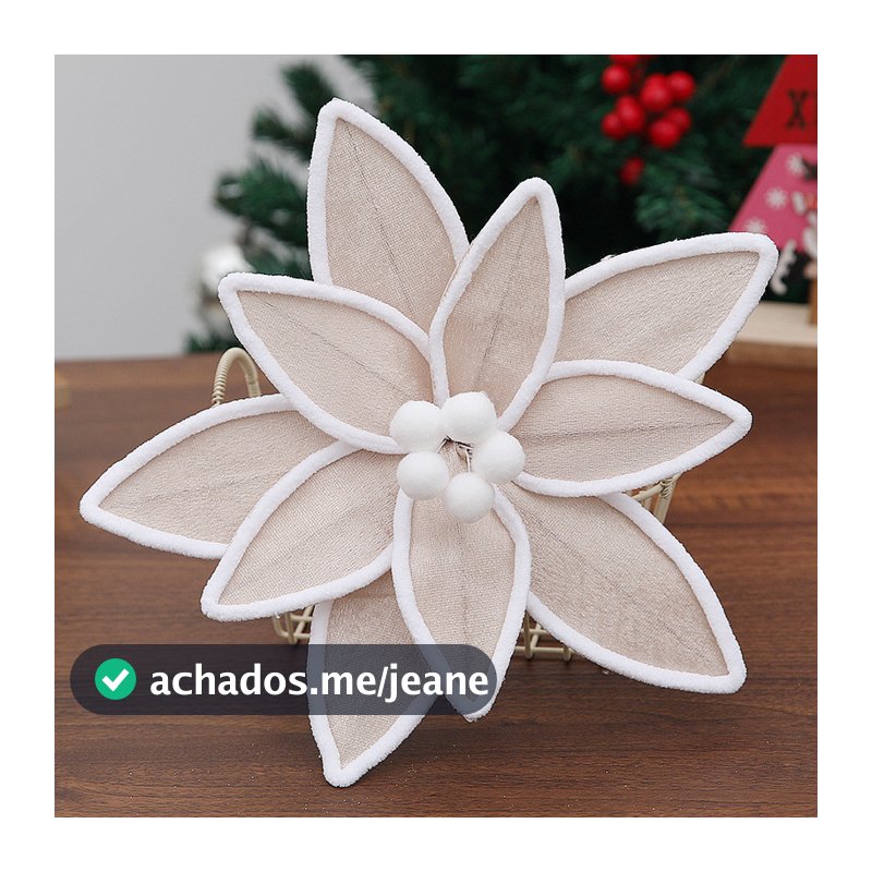 28CM flor de natal árvore de natal arranjo de flores flanela simulação flor de natal