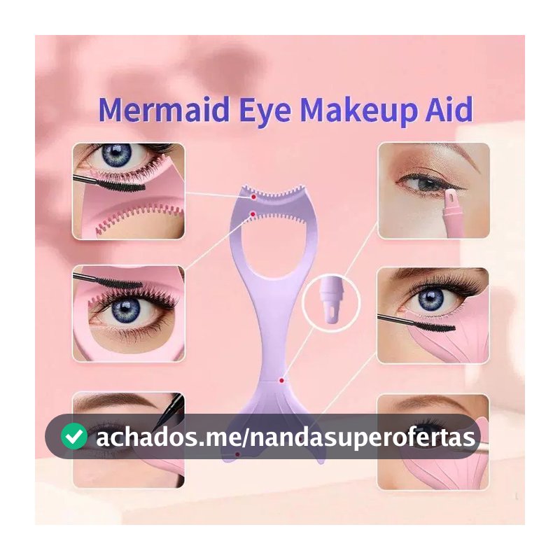 1 Protetor De Silicone Para Aplicação de Mascara de Cílios Delineador e Sombra nos Cílios