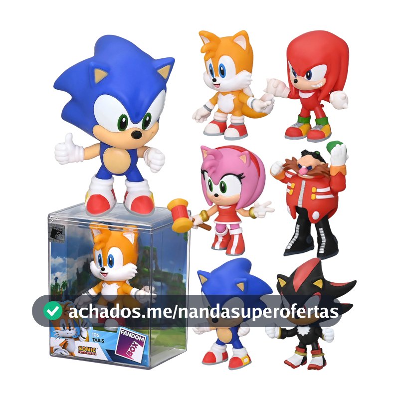 Sonic Bonecos Fandom Box The Hedgehog Tails Shadow Colecionáveis Licenciados - Líder Brinquedos