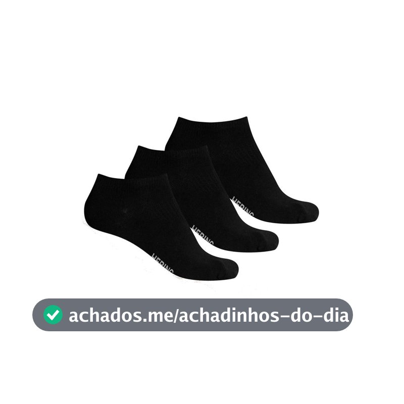 Kit 3 Pares De Meias Soquete Unissex