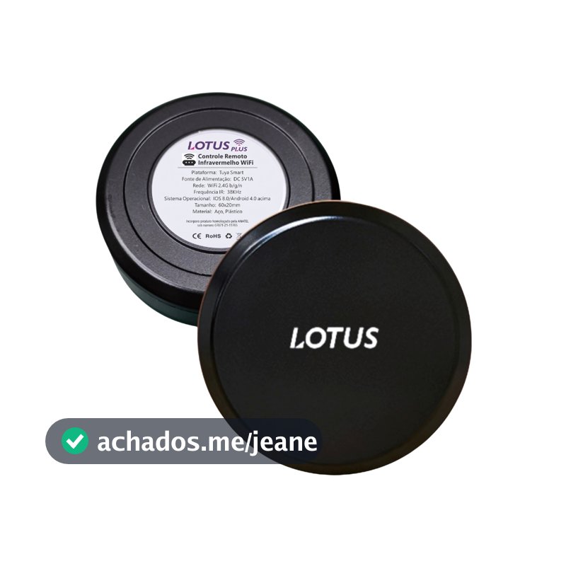 Controle Remoto Universal Infravermelho Wi-Fi Plus Lotus