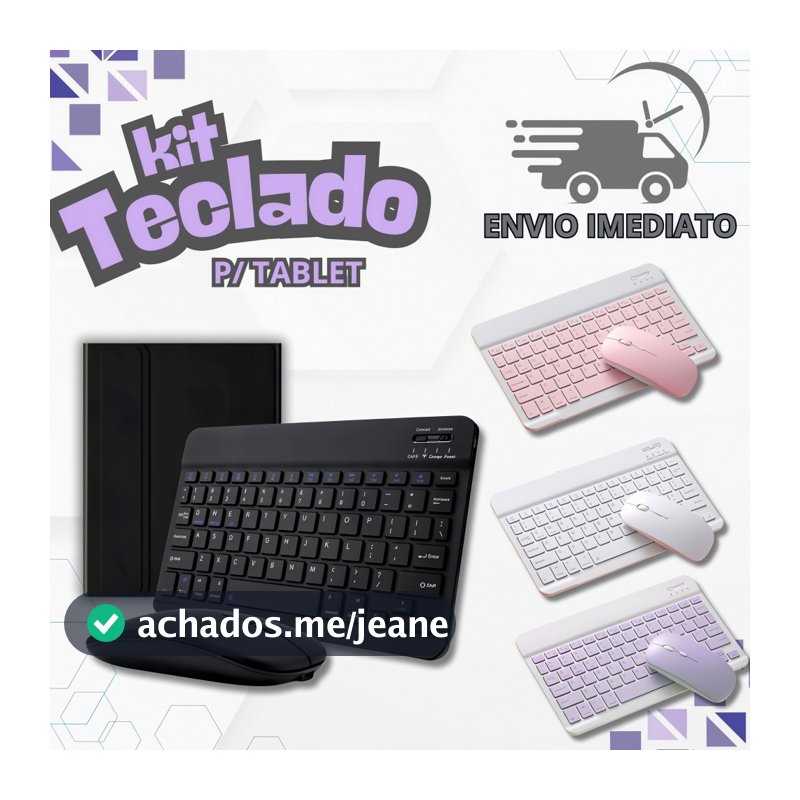 Teclado Mouse Sem Fio Bluetooth Recarregável, Alta Compatibilidade com Notebook, Tablet, iPad e Celular