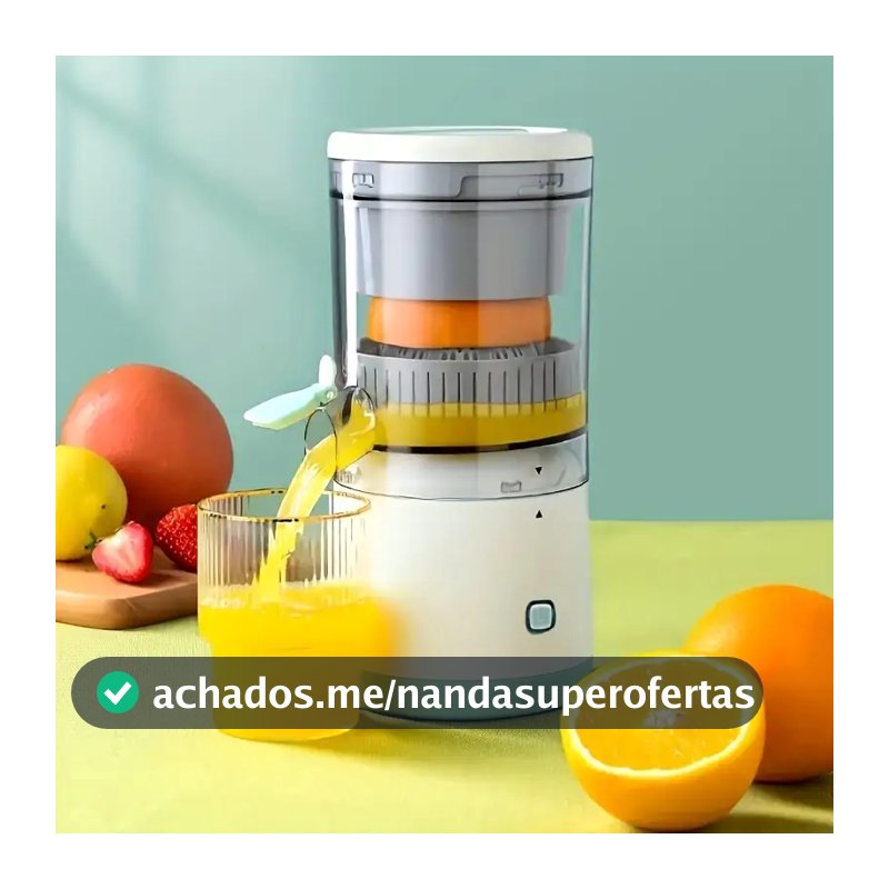 Espremedor Elétrico Laranja Limão Frutas Fazer Sucos Recarregável usb