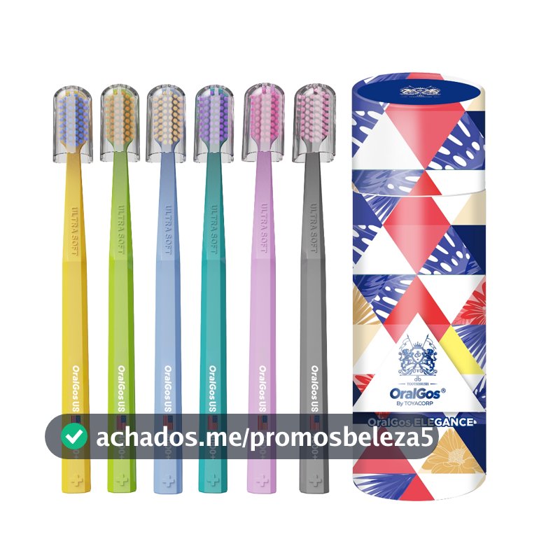 OralGos Escova de Dente Deep Cleaning Pacote Familiar Com 6 Unidades