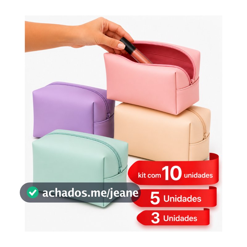 Kit Até 10 Necessaire Feminina bolsa bolsinha porta objetos multiusos porta itens unissex