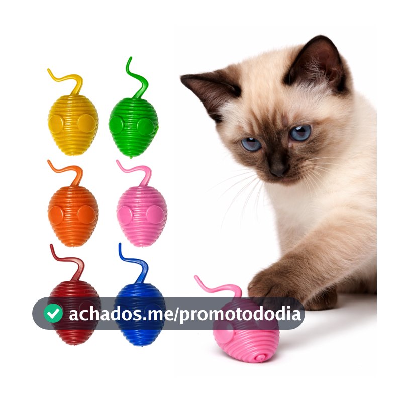 Rato Ratinho Maciço Resistente Para Gatos Pet Brinquedo Interativo Friso Antiestresse Mordedor