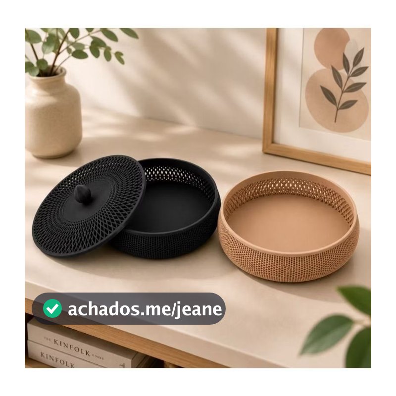 Decoração Sala - Porta Objetos com Tampa Decorativo | Organizador Multiuso para Chaves, Joias e Mesa
