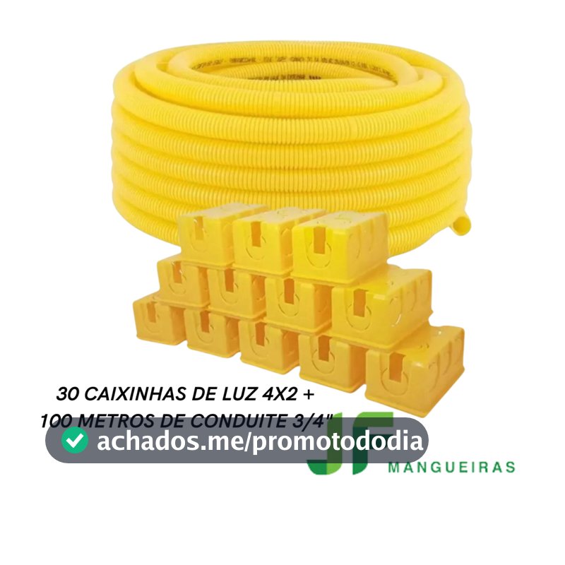 Kit Com 30 Caixinha De Luz 4x2 + 100m Conduíte 3/4 Corrugado