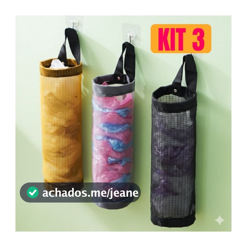 Organizador de Sacolas Puxa Saco Porta Sacolas de Parede Dispenser Para Sacolas Plásticas Cozinha