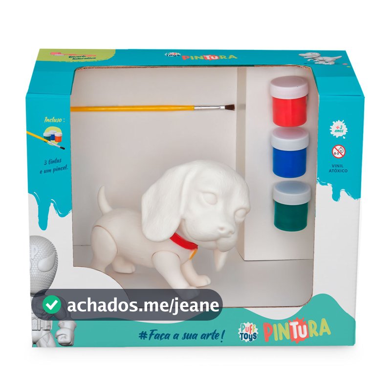 Brinquedo para Pintar Cachorrinho de Colorir Bill + 3 Anos